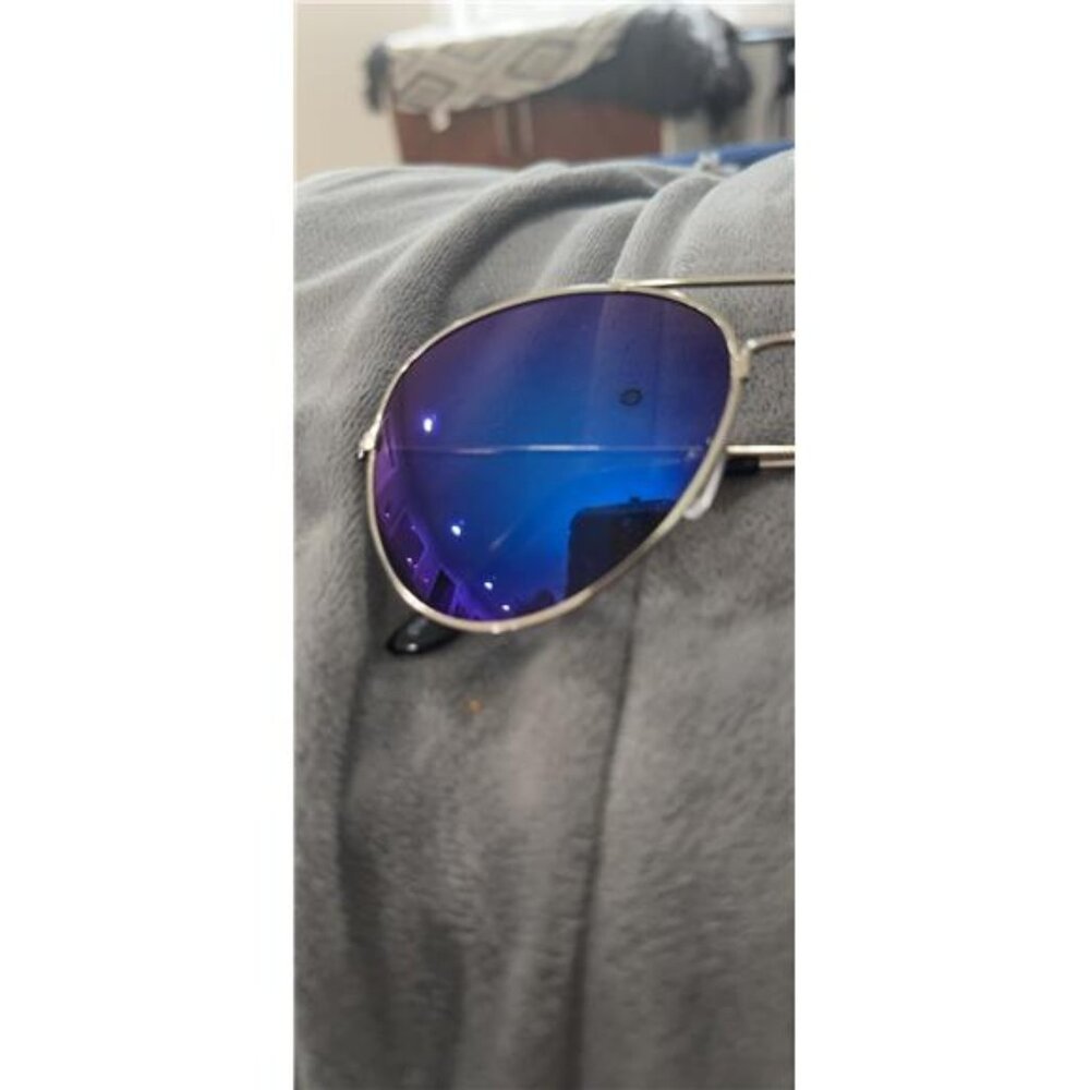 Classic Aviator Style Sunglasses Metal Frame Colored Lens UV 400 Unisex - Picture 3 of 4